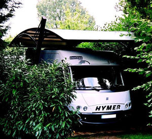 Carport für Wohnmobil / glasfaserverstärktes Polyester