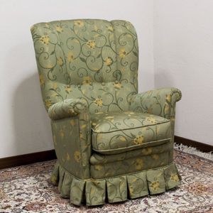 klassischer Sessel / Stoff / Bergère -Stil / mit abnehmbarem Bezug