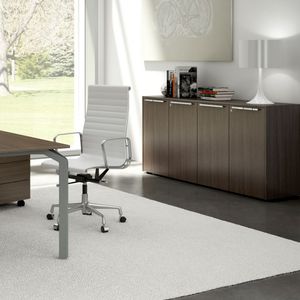niedriger Aktenschrank / Holz / mit Flügeltüren / modern