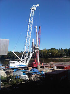 Hydraulikkran / auf Raupen / für Baustellen
