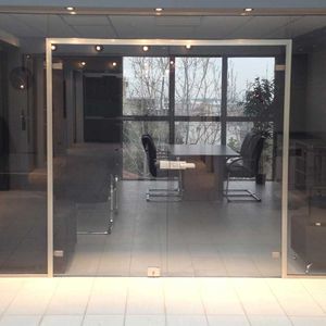 Tür für Innenbereich / einflügelig / Glas / Aluminium