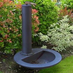 Park-Springbrunnen / Gusseisen / Stahl / modern