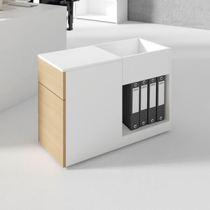 Melamin-Büroschubladenschrank / mit 1 Schublade / 2 Schubladen / auf Rollen