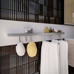 wandmontiertes Regal / modern / Metall / für Badezimmer