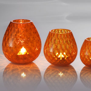 Kerzenhalter / geblasenes Glas