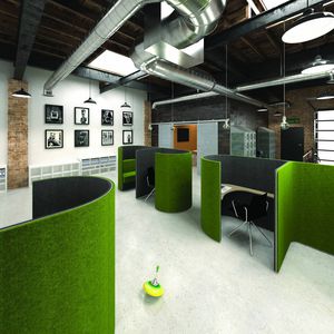 bodenstehende Bürotrennwand