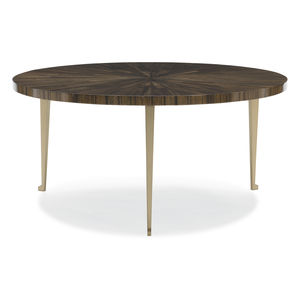 klassischer Couchtisch / Holz / mit Fußgestell aus Holz / rund
