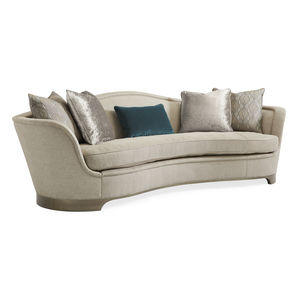 halbrundes Sofa / Art Deco / Stoff / Kissen