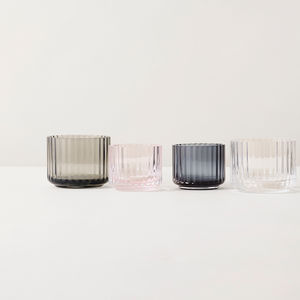 Kerzenhalter / geblasenes Glas