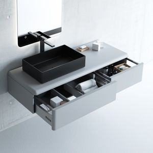 hängender Waschtisch-Unterschrank / aus MDF / modern / Schubladen