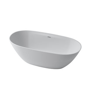 freistehende Badewanne / oval / Verbundwerkstoff / tief