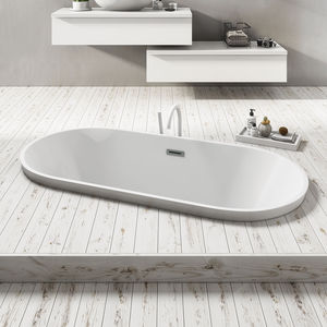 ovale Badewanne / Verbundwerkstoff / tief
