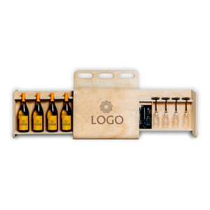Objektmöbel-Barschrank / modern / Holz / nach Maß