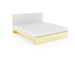 Doppelbett / modern / gepolstertes Kopfteil / nach Maß