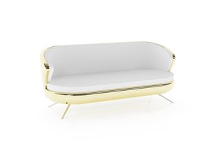 modernes Sofa / für Yachten / Leder / Holz