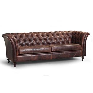 klassisches Sofa / für Empfangsbereich / für Yachten / Leder