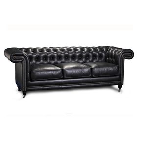 klassisches Sofa / für Empfangsbereich / für Yachten / Leder