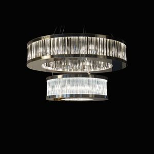 Vintage-Lüster / Muranoglas / Metall / LED