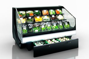 Verkaufskühlvitrine / Stand / beleuchtet / für Geschäfte