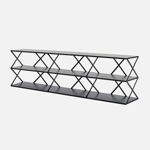 modernes Regal / aus Esche / Metall