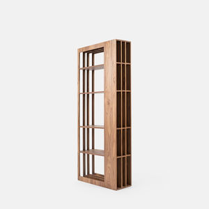 modernes Regal / aus Eiche / amerikanischer Nussbaum / für Büro