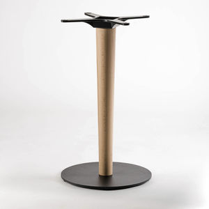 Fußgestell / pulverbeschichteter Stahl / Holz / modern / für Stehtisch