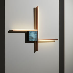 moderne Wandleuchte / Messing / Nickel / Kupfer