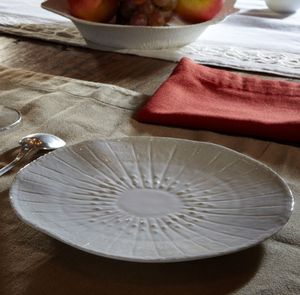 Flache-Teller / Dessert / rund / aus Limoges-Porzellan