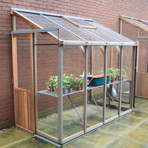 Gewächshaus für Hobbygärten / einkuppelig / Aluminiumstruktur / Glas