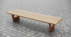 Parkbank / modern / aus Eiche / aus Laubholz
