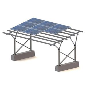 Carport mit integrierten Solarmodulen