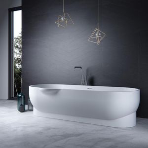 freistehende Badewanne / oval / Mineralwerkstoff