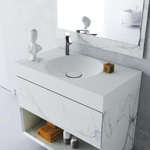 Wand-Waschbecken - AMERIS-01 - Le Projet - Mineralwerkstoff / modern