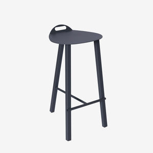 moderner Barhocker / pulverbeschichteter Stahl / für Restaurants / für Hotels