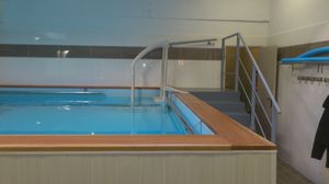 Schwimmbecken zum Aufstellen / Edelstahl / für Wellnesscenter / Innenraum