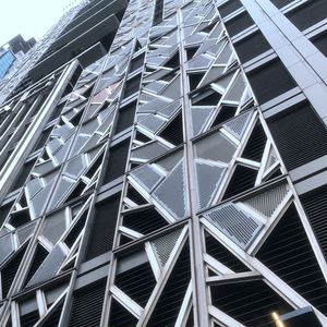 Fassadenverkleidung in Plattenform / Aluminium / perforiert / 3D