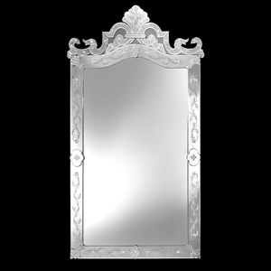 wandmontierter Spiegel / klassisch / rechteckig / Muranoglas