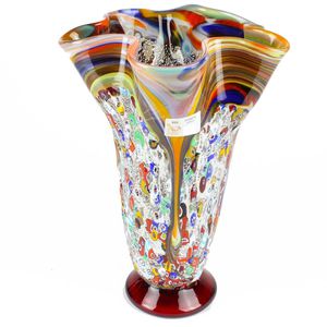 moderne Vase / Muranoglas / geblasenes Glas / handgefertigt