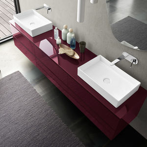 Doppeltes Waschbecken - C101 - BAXAR - Einbau / rechteckig / Keramik