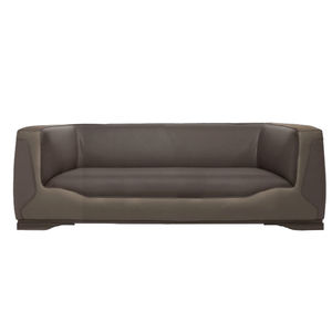 modernes Sofa / Leder / 2 Plätze / braun
