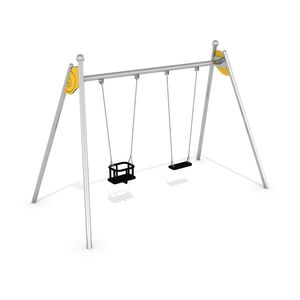 Edelstahl-Schaukel / für Spielepark / doppelt / multipel