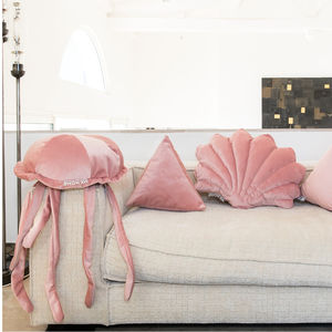 Kissen für Sofas / uni / Stoff / rosa