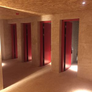 Tür für Innenbereich / einflügelig / Aluminium / Edelstahl