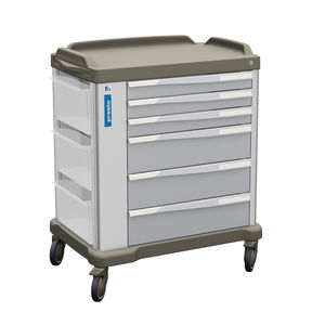 Wagen für Gesundheitseinrichtungen / für Krankenhäuser / Stahl / anodisiertes Aluminium