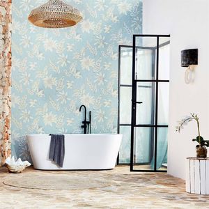moderne Tapete / Blumenmotive / mit Naturmotiv / Stoffoptik
