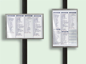 Infotafel für öffentliche Bereiche