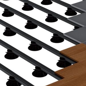 Doppelboden-Unterkonstruktion / thermolackiertes Aluminium