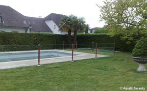 Schutzabsperrung / feststehend / Glas / für Schwimmbecken