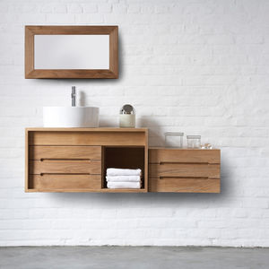 Doppelter Waschtisch-Unterschrank - ORIGIN - LINE ART - freistehend