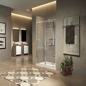 einflügelige Duschwand / für Nischen / Glas / für Privatgebrauch